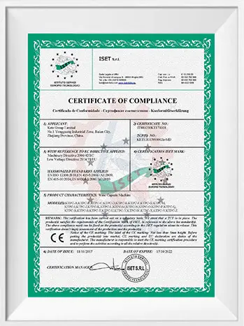 KETE Şarap Kapsül Makinesi CE Sertifikası6